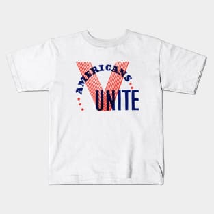 WWII Americans Unite Kids T-Shirt